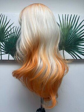 Long Wavy Layered Ombre Synthetic Wig With Bangs